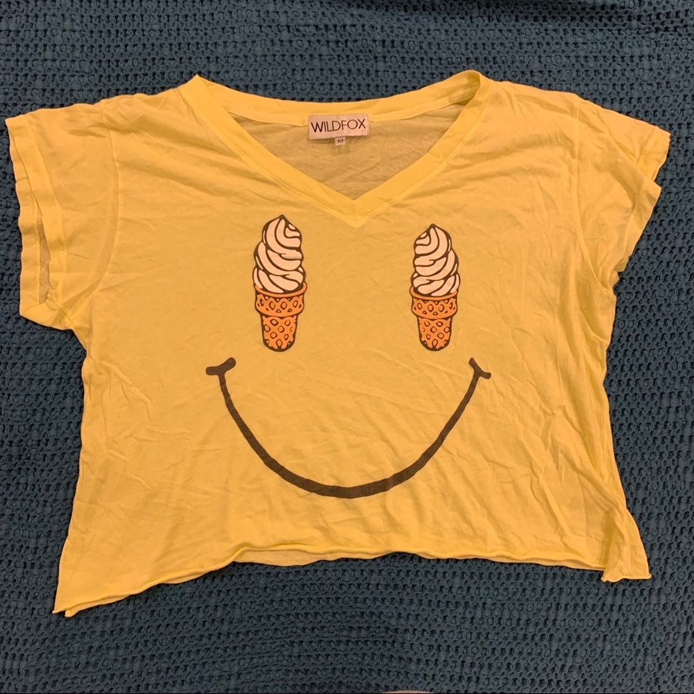 Wildfowl cropped tee smiling ice cream